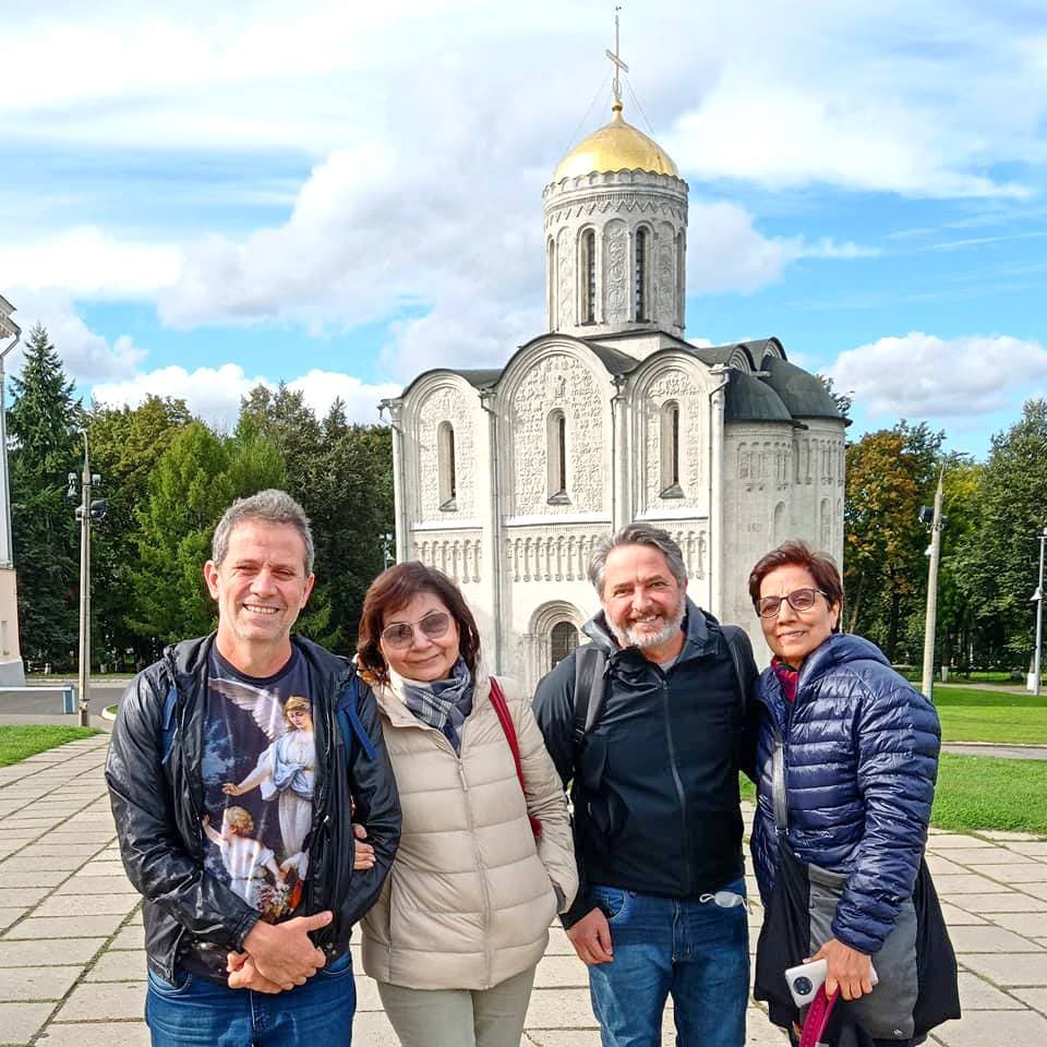 Роже Мелло, Анастасия Архипова, Волней Каноника и Зохре Гаени  в городе Владимире / Фото: Анастасия Архипова